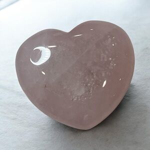 Rose Quartz Heart Meditation Stone